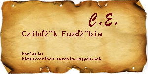 Czibók Euzébia névjegykártya